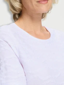 Kurzarmshirt aus Struktur-Jersey