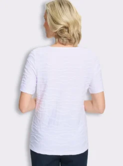 Kurzarmshirt aus Struktur-Jersey