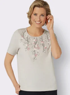 Kurzarmshirt , floral bedruckt