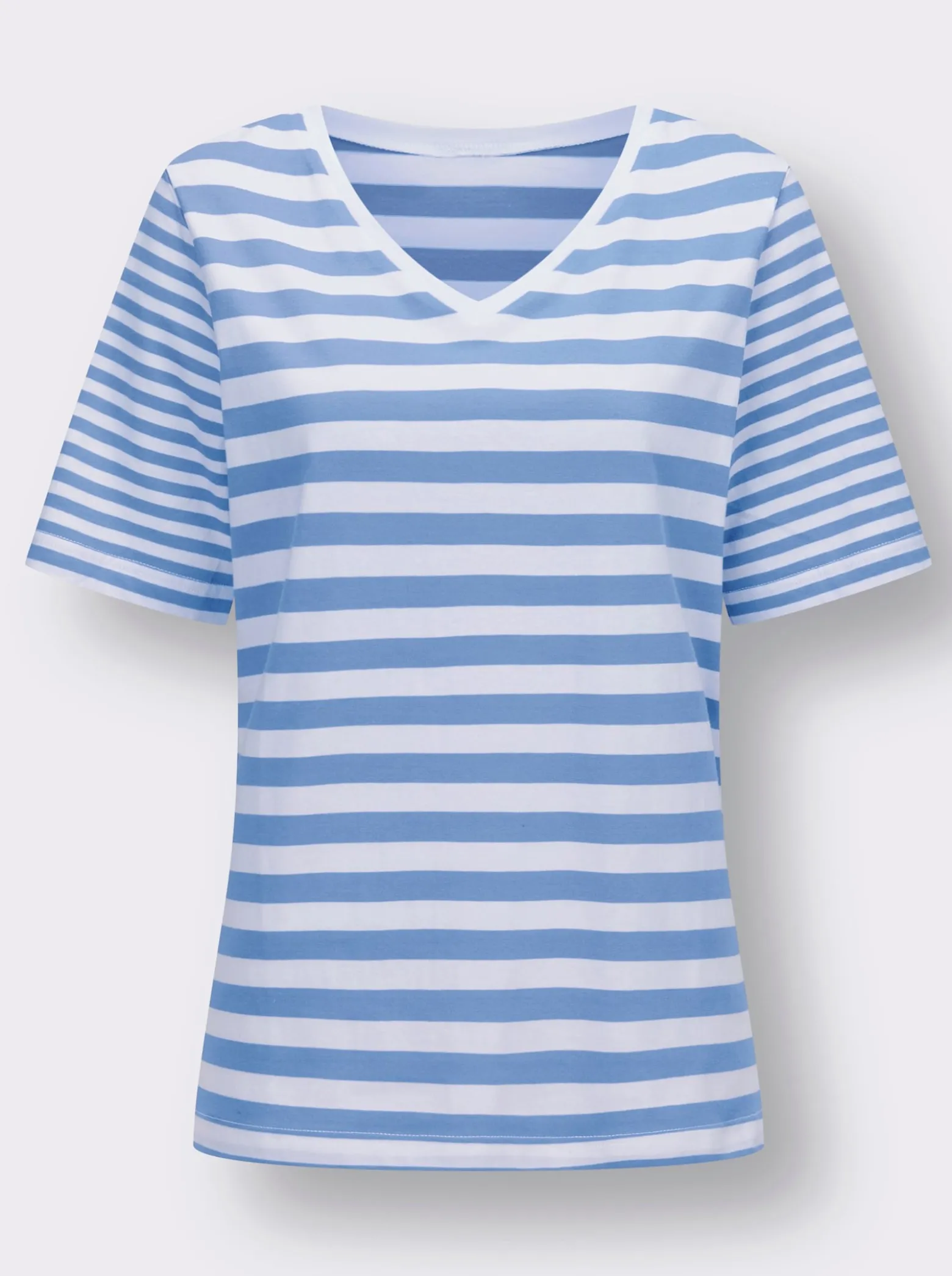 Kurzarmshirt , hochwertig garngefärbt