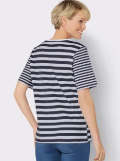 Kurzarmshirt , hochwertig garngefärbt