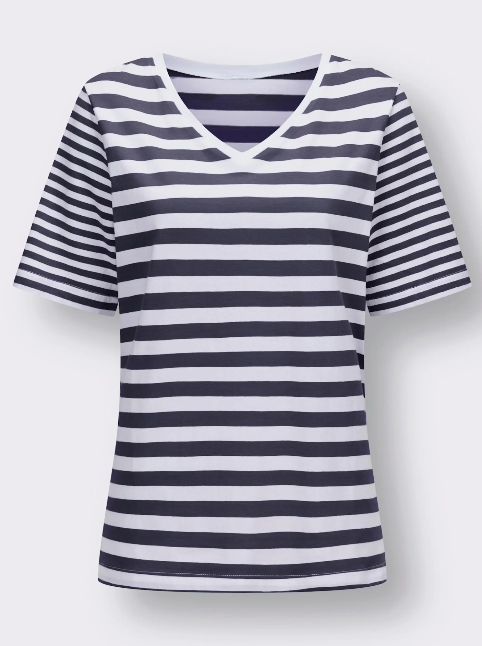 Kurzarmshirt , hochwertig garngefärbt