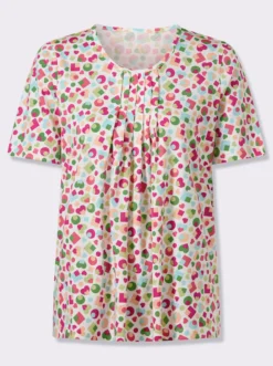 Kurzarmshirt im bunten Allover-Print