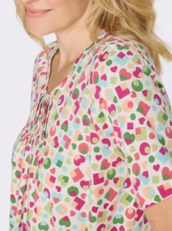 Kurzarmshirt im bunten Allover-Print