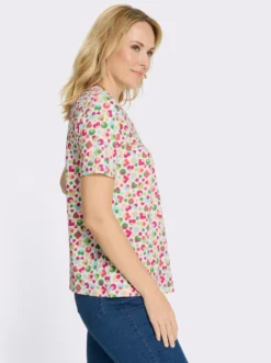 Kurzarmshirt im bunten Allover-Print