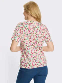Kurzarmshirt im bunten Allover-Print
