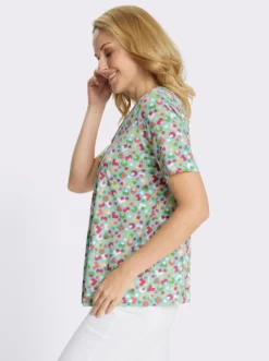 Kurzarmshirt im bunten Allover-Print