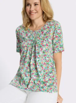 Kurzarmshirt im bunten Allover-Print