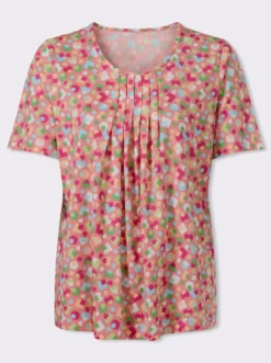 Kurzarmshirt im bunten Allover-Print