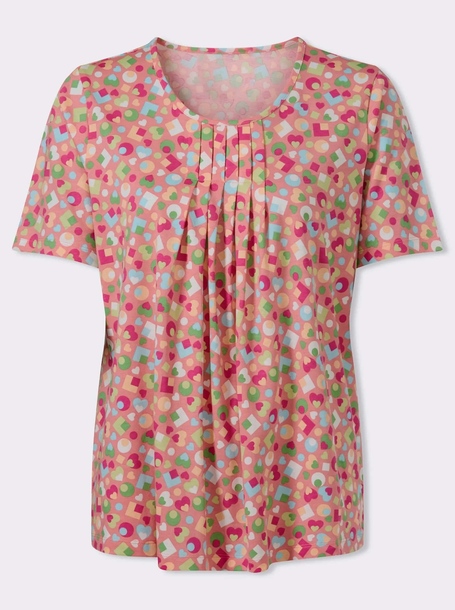 Kurzarmshirt im bunten Allover-Print