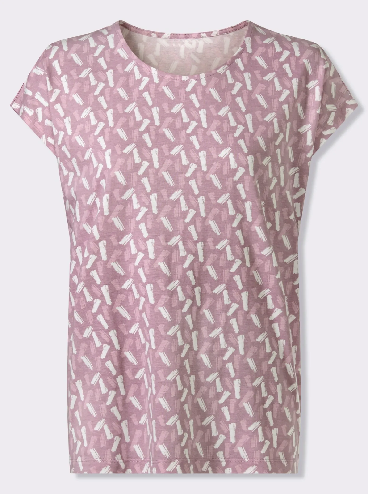 Kurzarmshirt im farbharmonischen Druckmuster