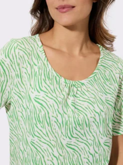 Kurzarmshirt im grafischen Druck-Muster