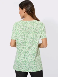 Kurzarmshirt im grafischen Druck-Muster