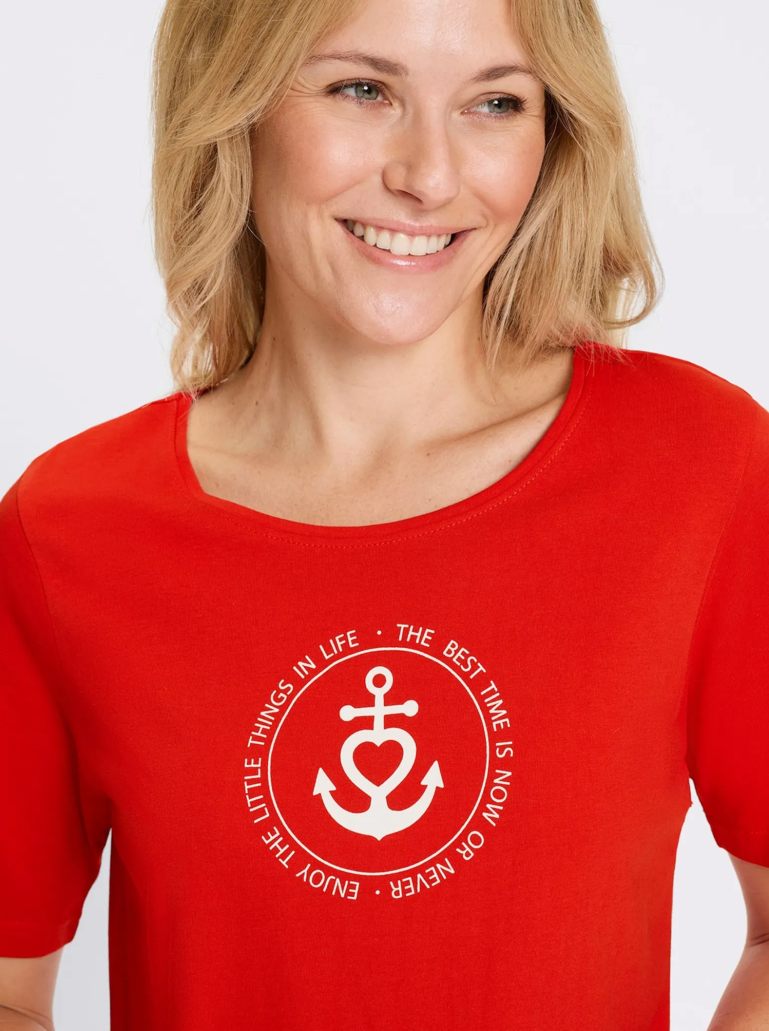 Kurzarmshirt im Marine-Look
