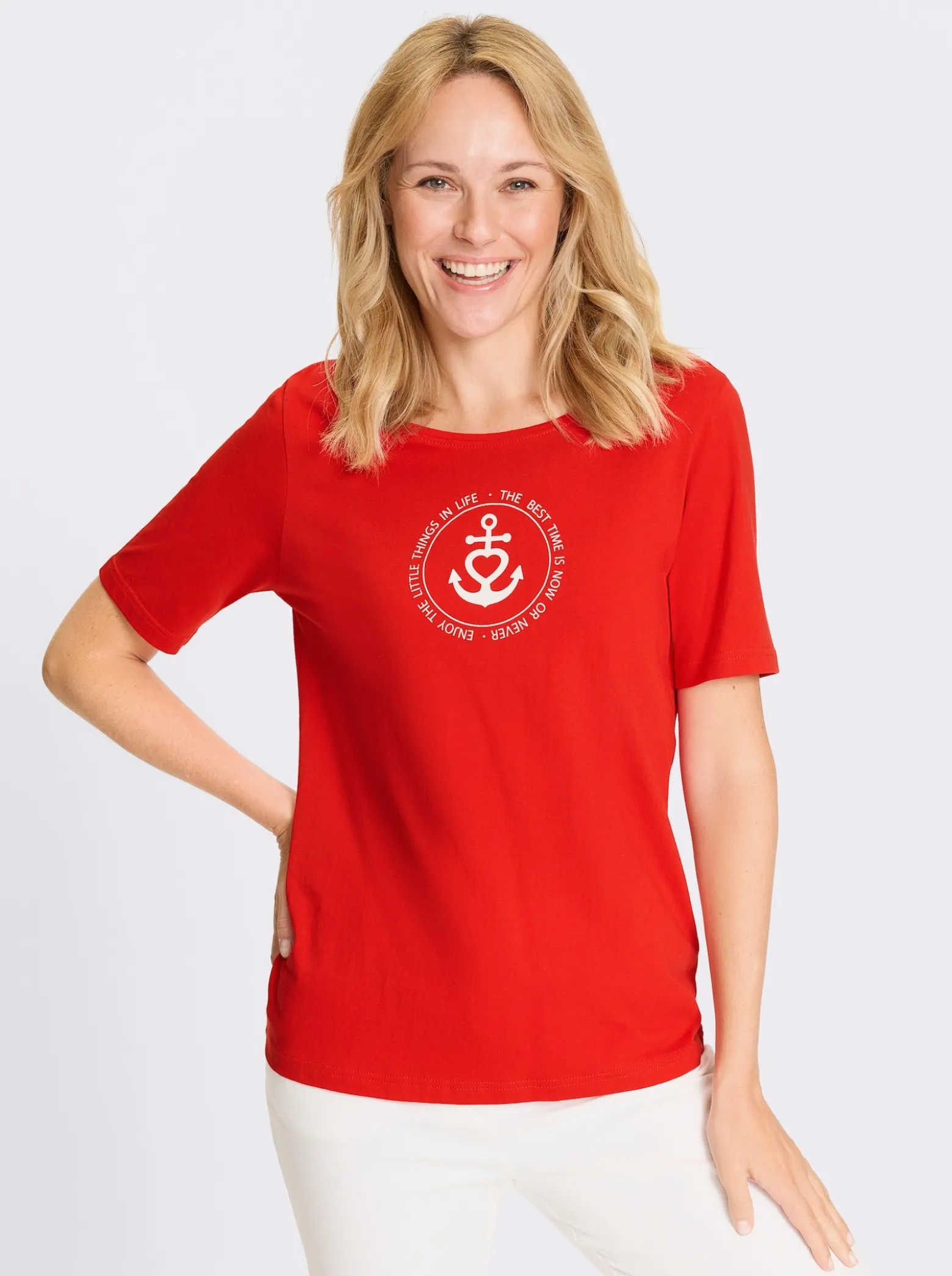 Kurzarmshirt im Marine-Look