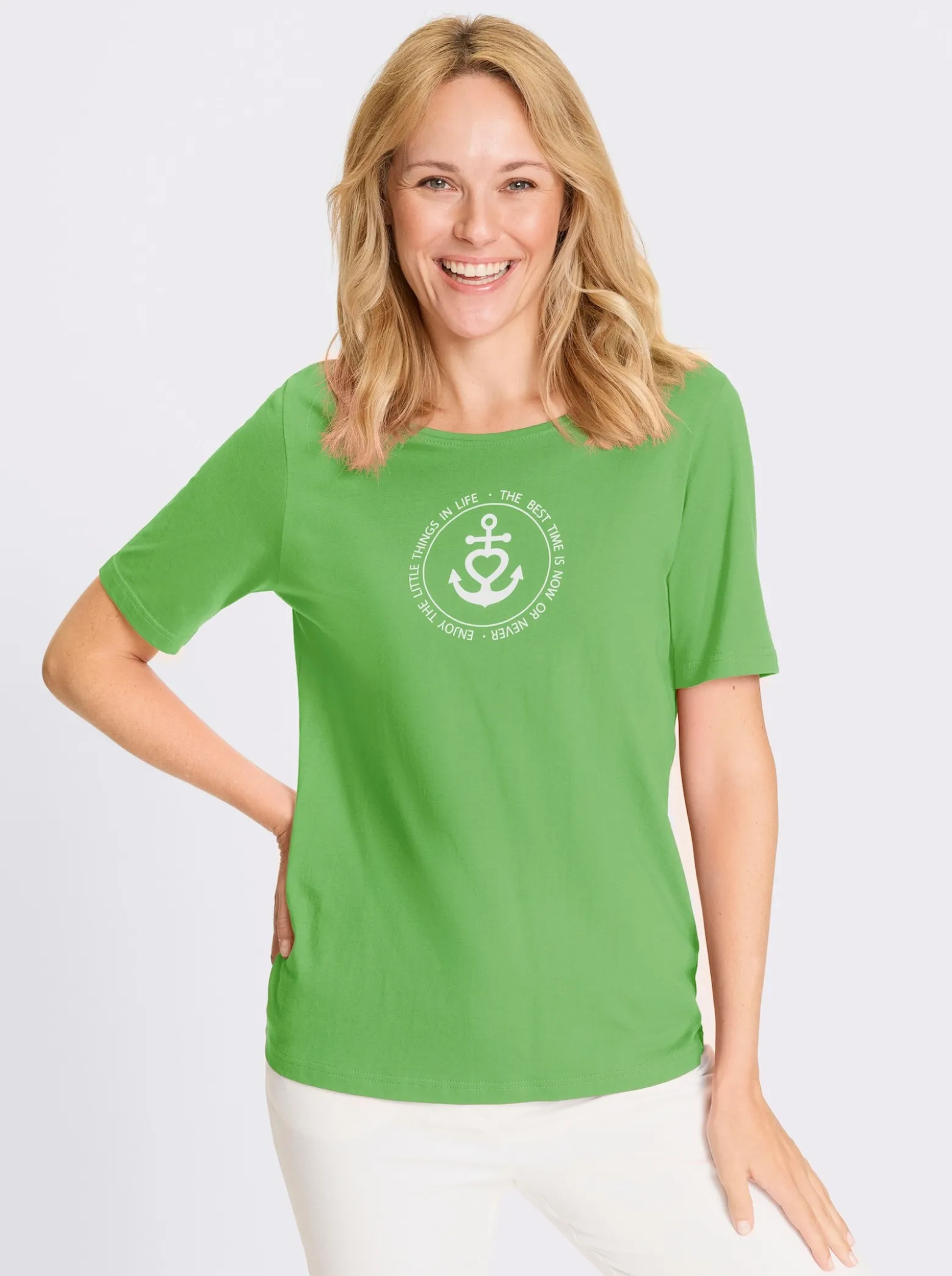 Kurzarmshirt im Marine-Look