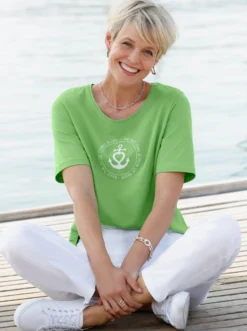 Kurzarmshirt im Marine-Look