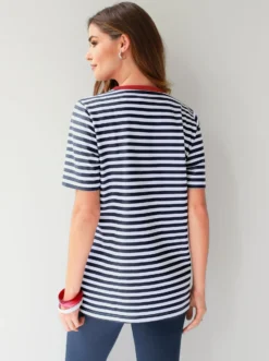 Kurzarmshirt im maritimen Dessin