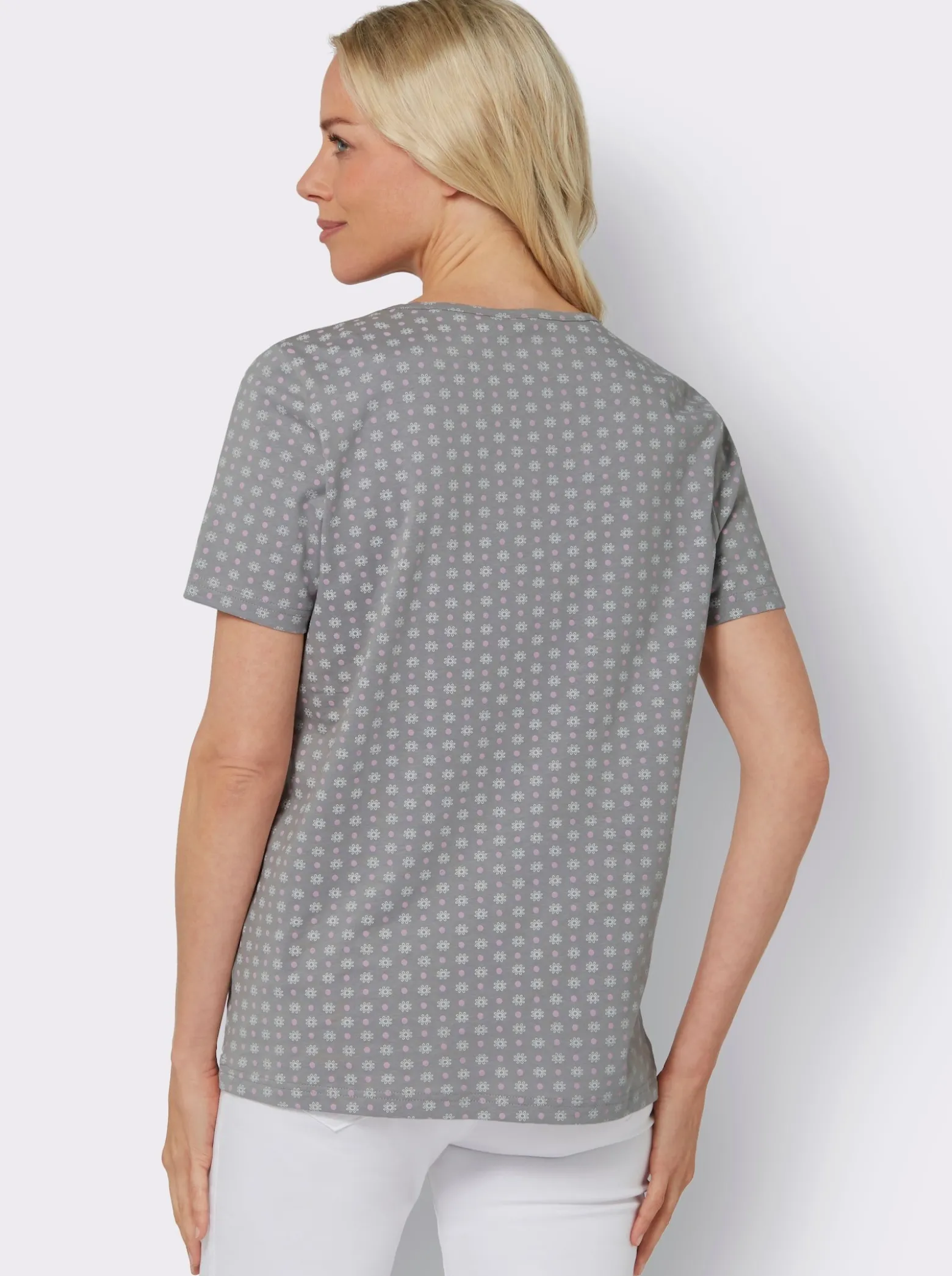 Kurzarmshirt im Minimaldessin