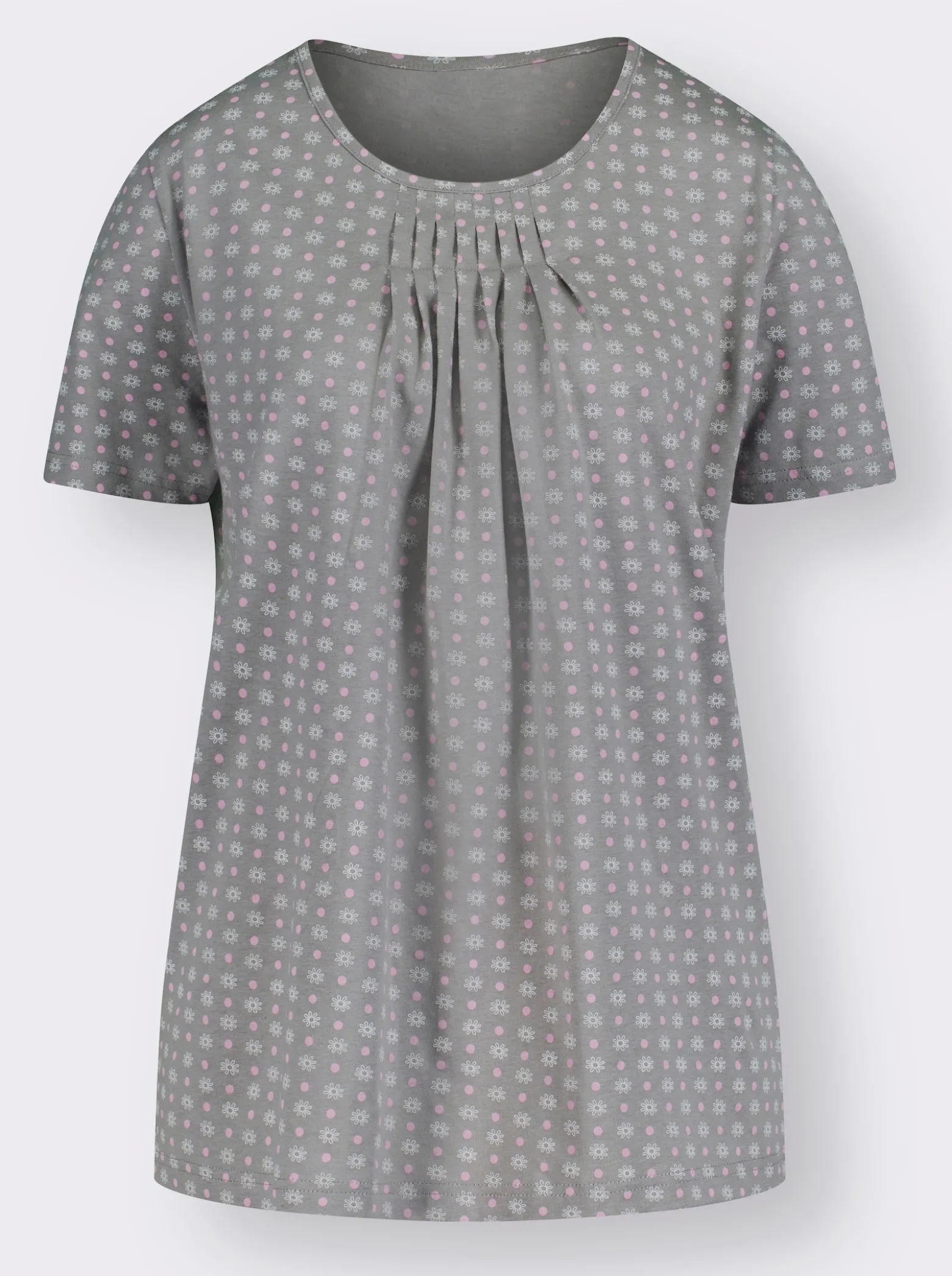 Kurzarmshirt im Minimaldessin