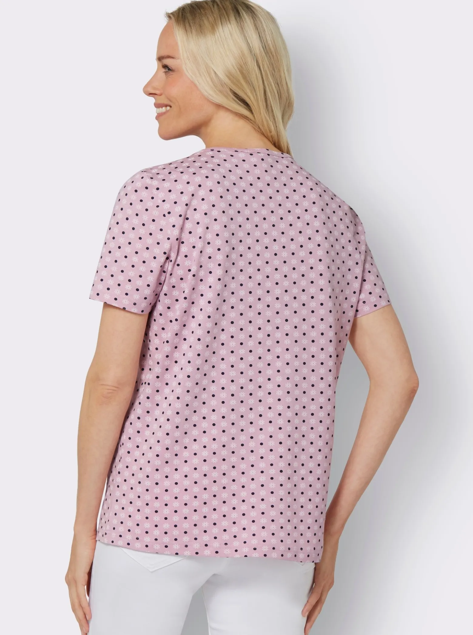 Kurzarmshirt im Minimaldessin