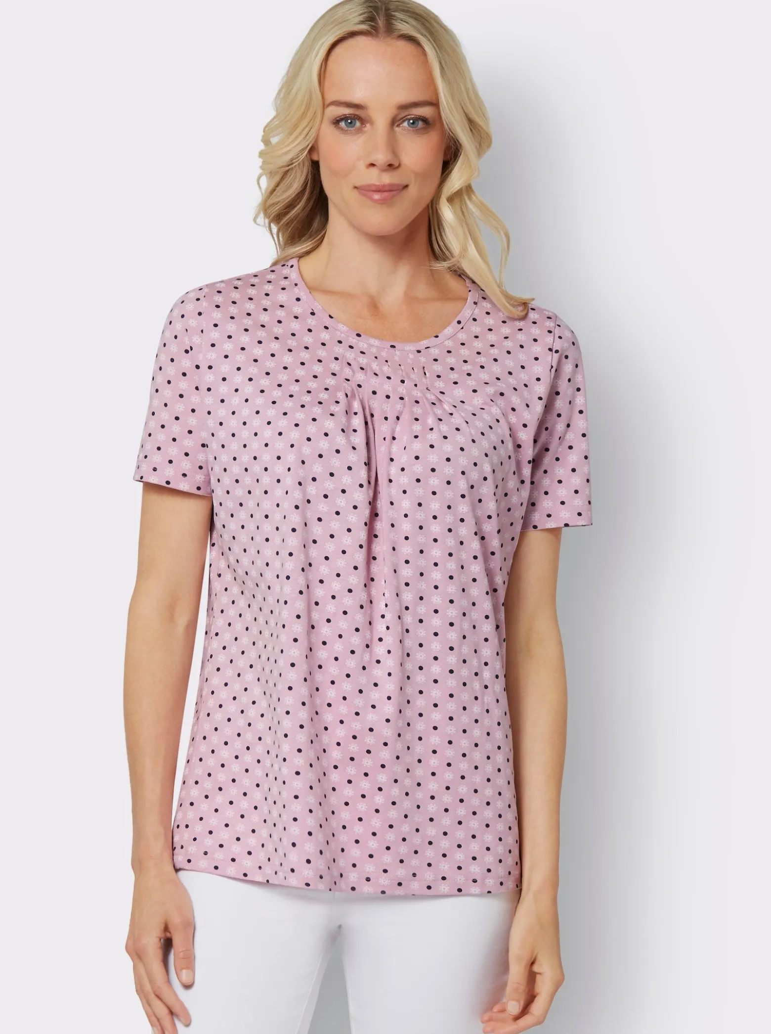 Kurzarmshirt im Minimaldessin