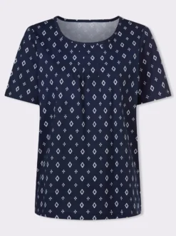 Kurzarmshirt im Minimal-Muster