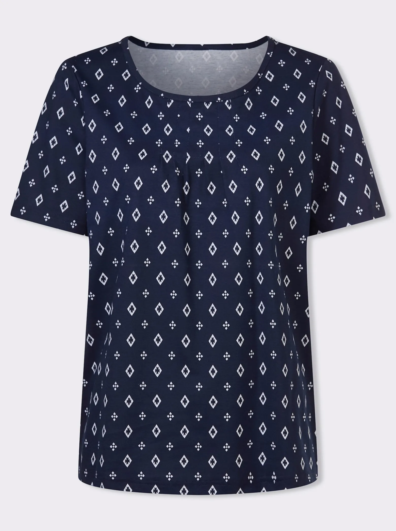 Kurzarmshirt im Minimal-Muster