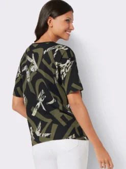 Kurzarmshirt im Muster-Mix