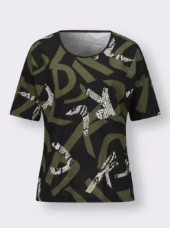 Kurzarmshirt im Muster-Mix