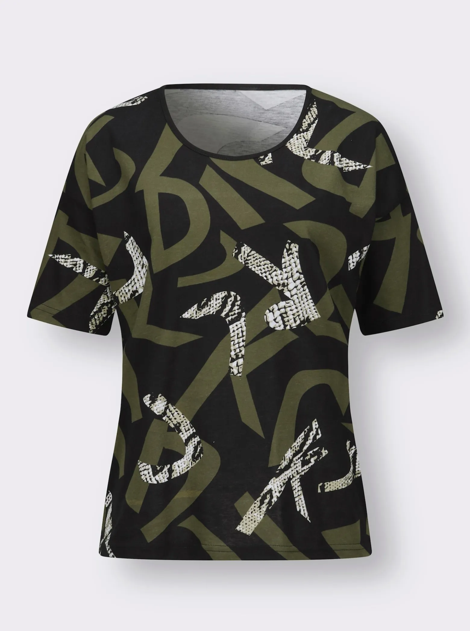 Kurzarmshirt im Muster-Mix