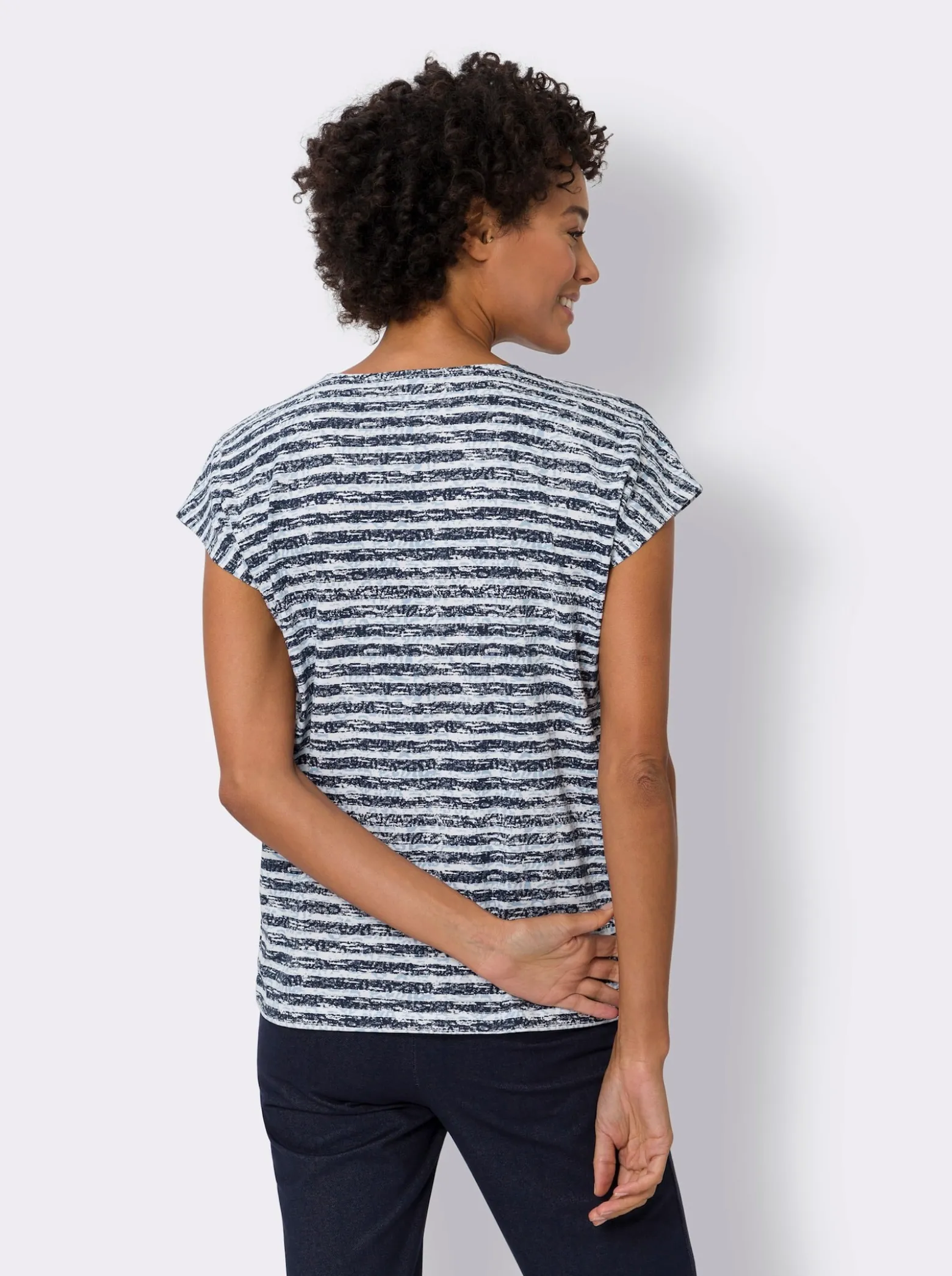 Kurzarmshirt im Ringel-Dessin