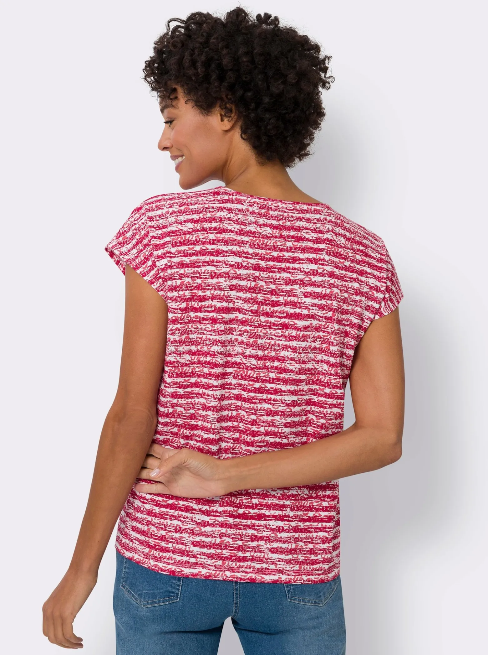 Kurzarmshirt im Ringel-Dessin