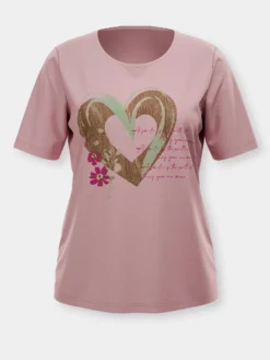 Kurzarmshirt im Trachtenstil