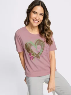 Kurzarmshirt im Trachtenstil