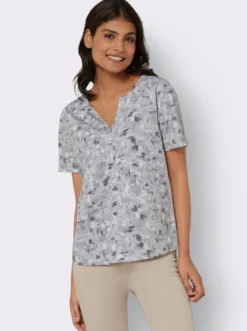 Kurzarmshirt in Baumwoll-Qualität