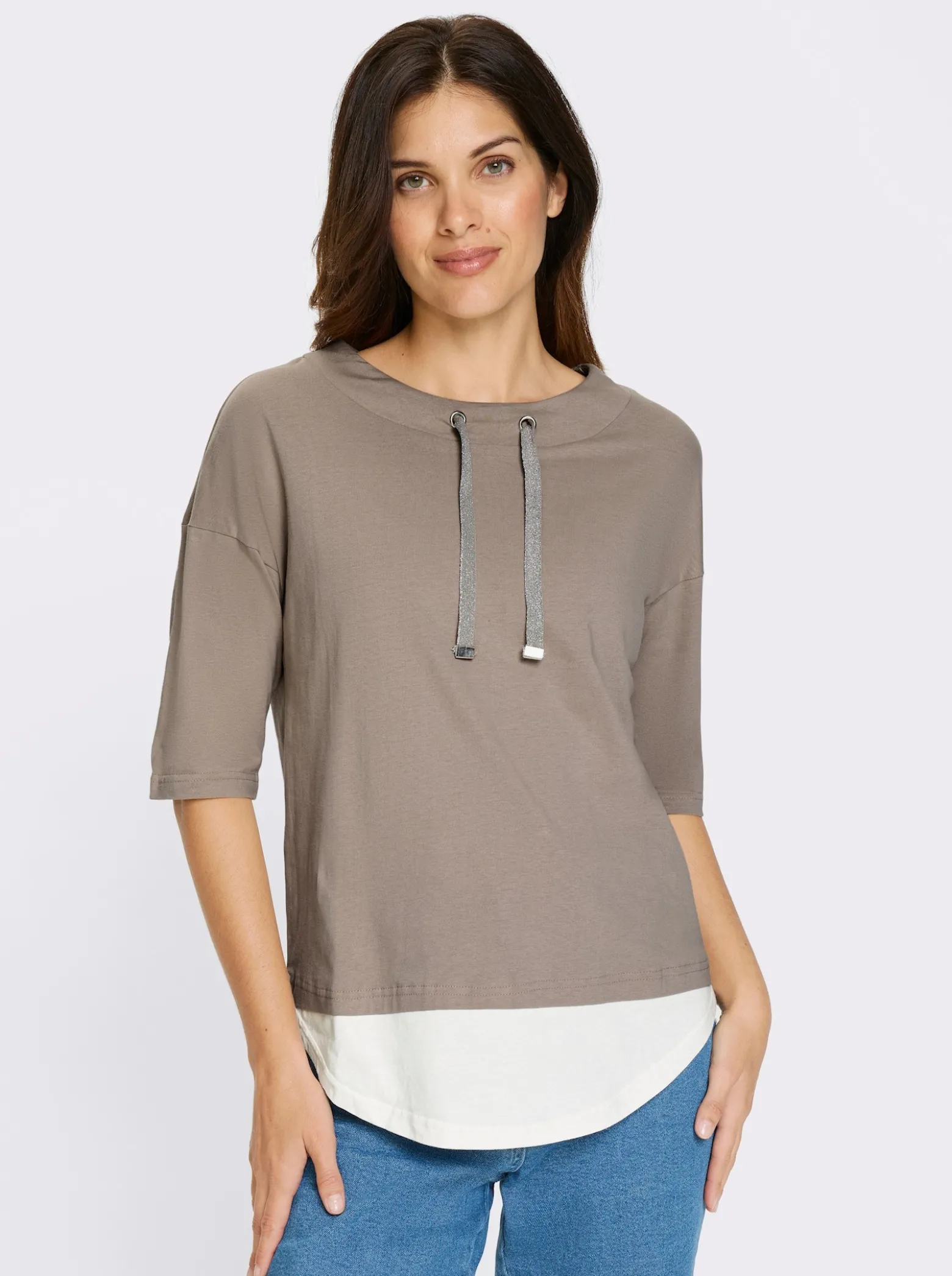 Kurzarmshirt in 2-in-1-Optik
