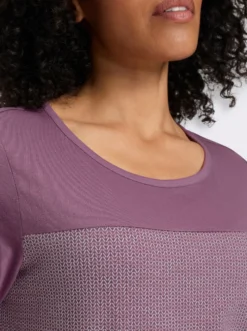 Kurzarmshirt in Melange-Optik
