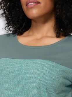 Kurzarmshirt in Melange-Optik