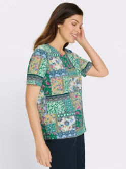 Kurzarmshirt in Patch-Optik