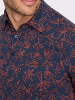 Kurzarmshirt mit Allover-Print