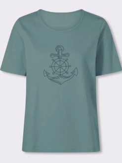Kurzarmshirt mit Anker-Motiv