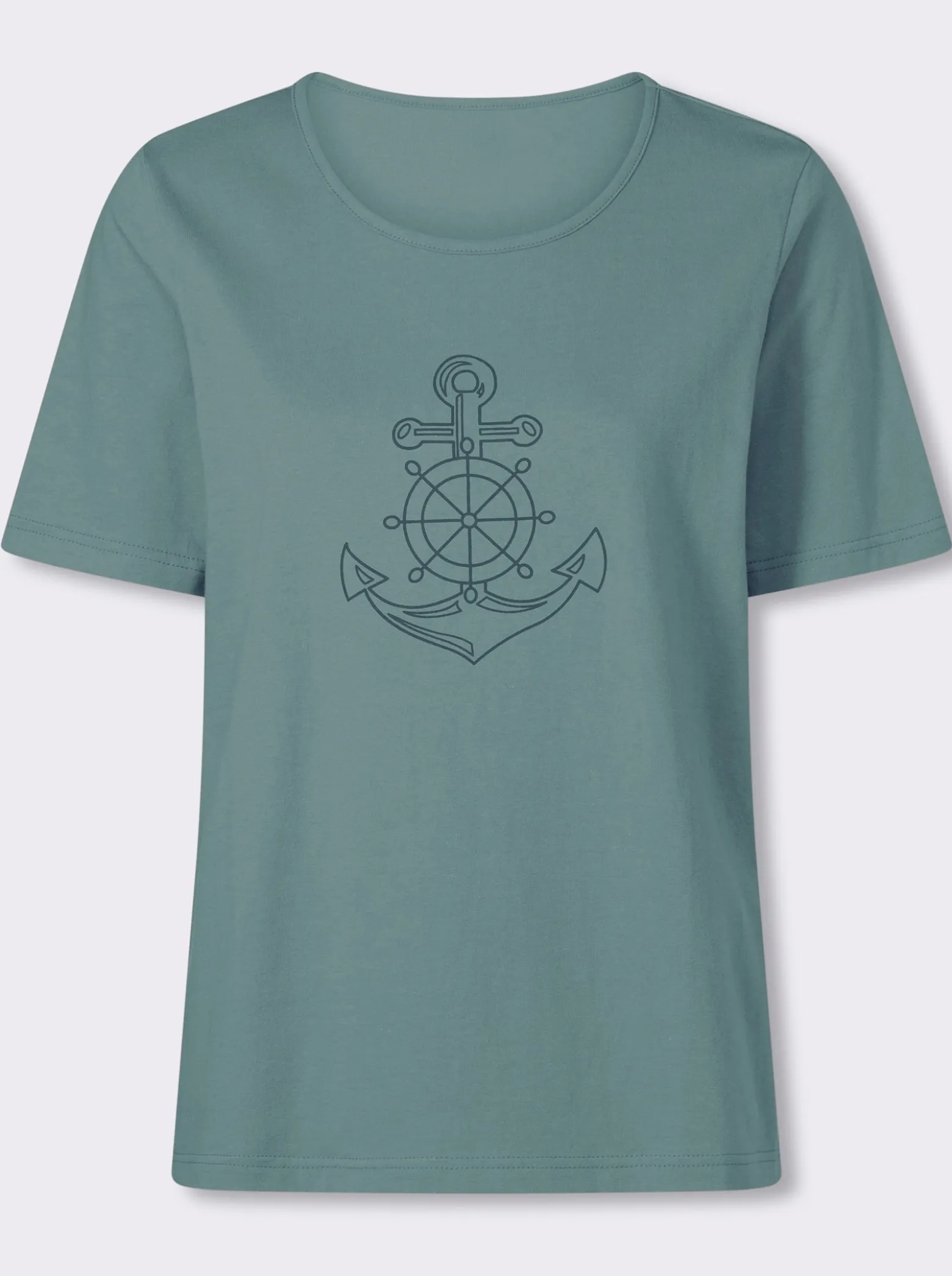 Kurzarmshirt mit Anker-Motiv