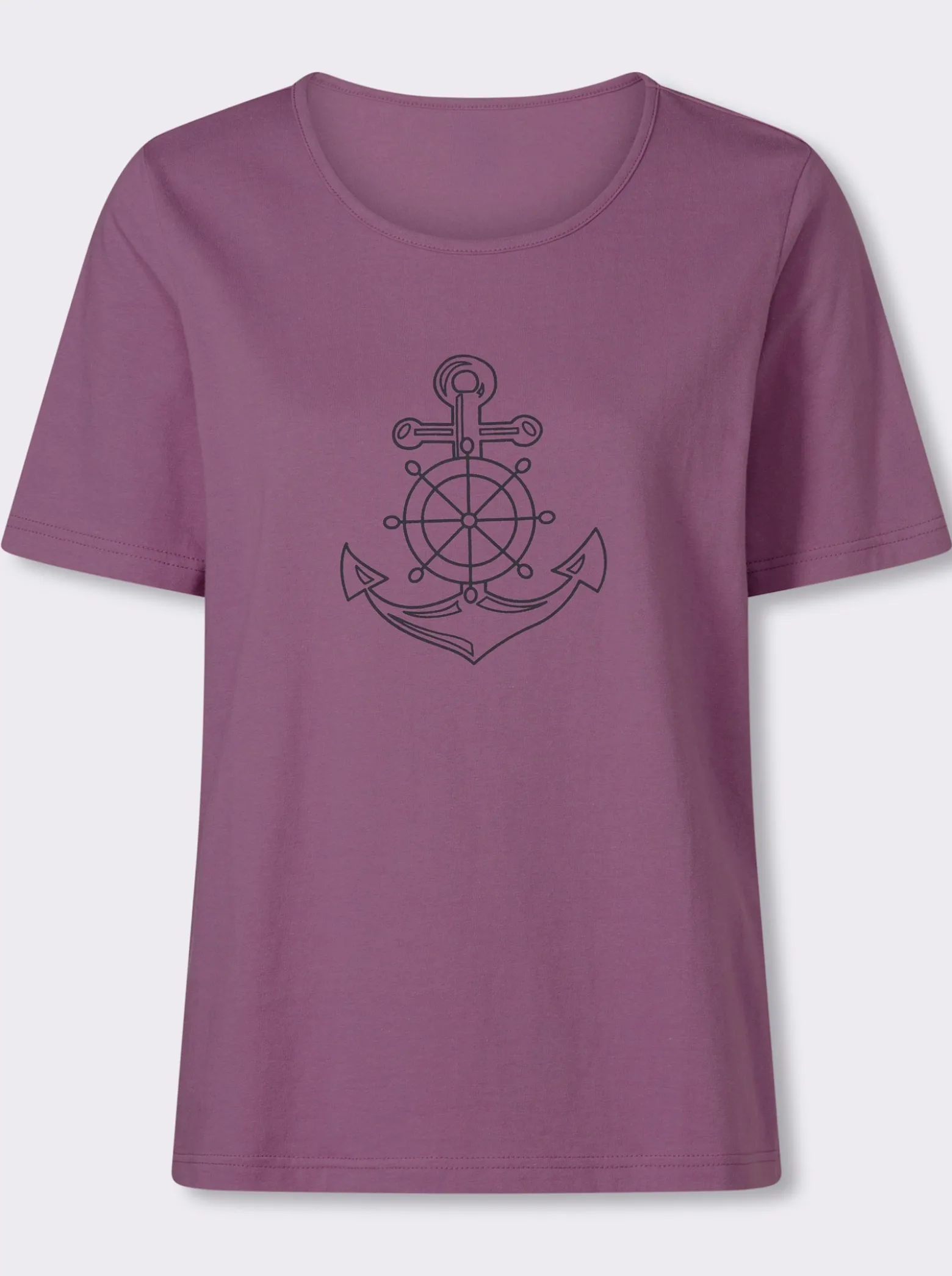 Kurzarmshirt mit Anker-Motiv