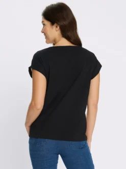 Kurzarmshirt mit bedrucktem Vorderteil