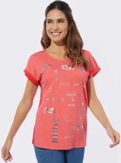 Kurzarmshirt mit überschnittenen Schultern