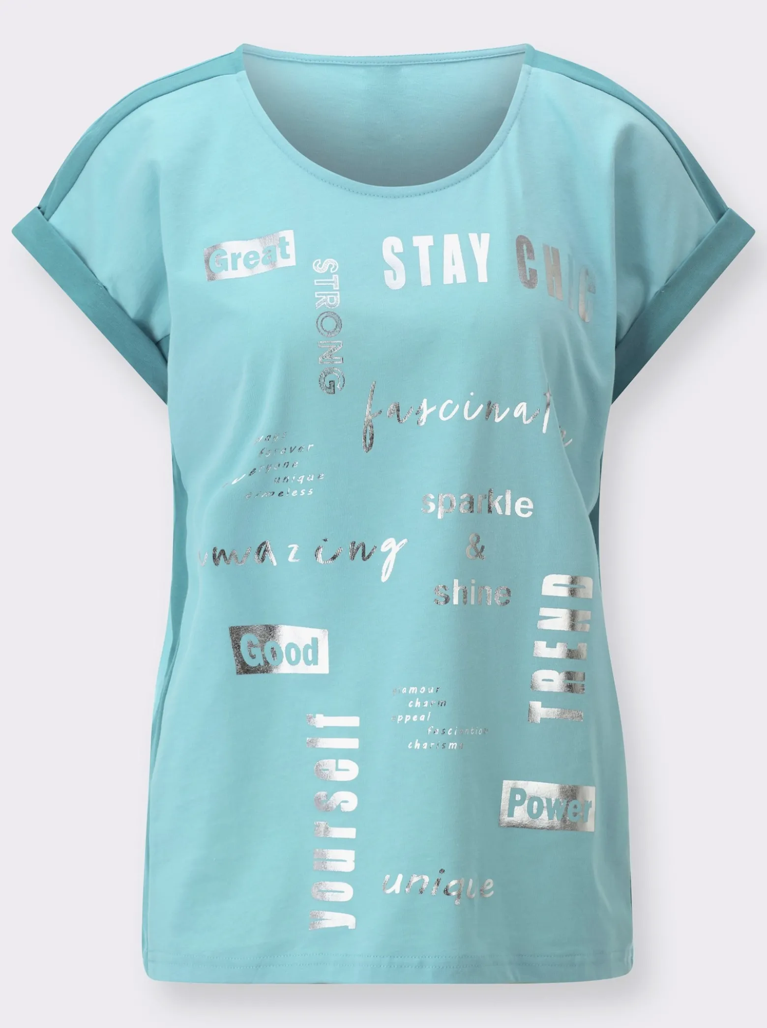 Kurzarmshirt mit überschnittenen Schultern