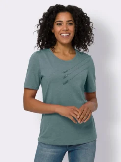 Kurzarmshirt mit Biesen