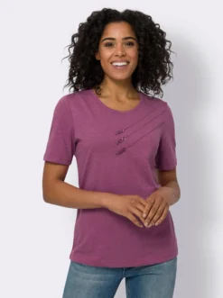 Kurzarmshirt mit Biesen