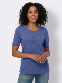 Kurzarmshirt mit Biesen